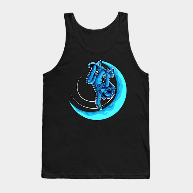 Skating on the moon Tank Top by Sabahmd